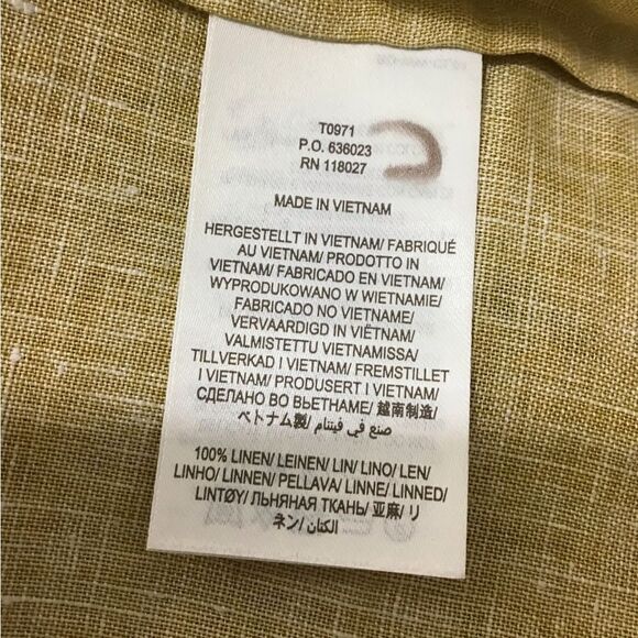 Boden Yellow Linen Wide Sleeve Top New Size 6 - Picture 9 of 12